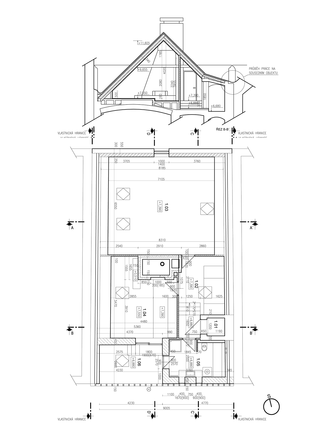 Zavoral Architekt Půdní vestavba, Litomyšl